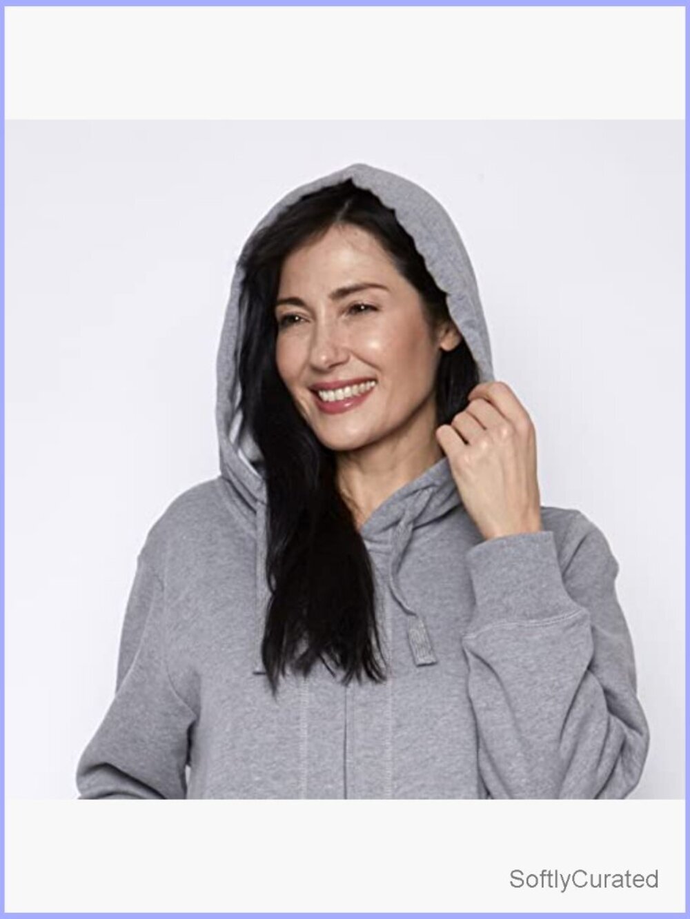 Full-Length Zip-Up Hooded Loungewear Sweatshirt, Relaxed Fit Wearable Blanket, - Picture 5 of 6